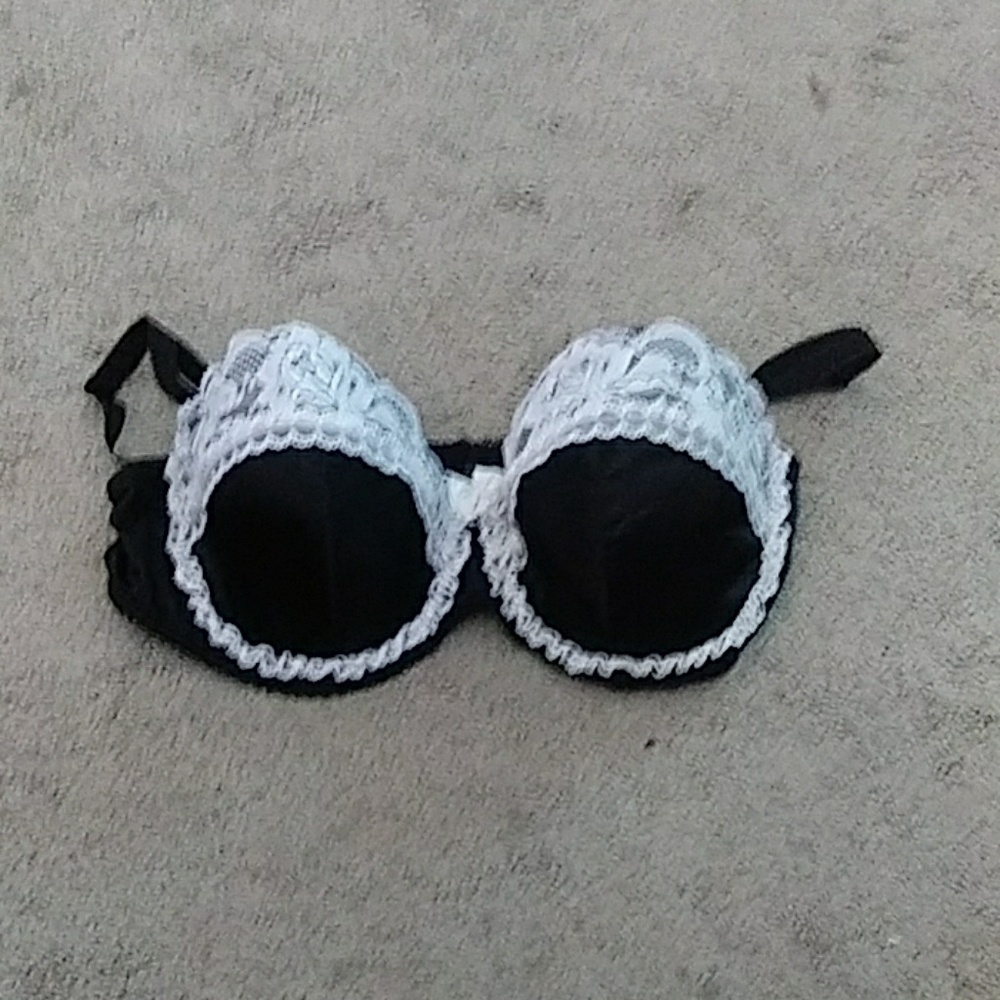 Black and white bra
